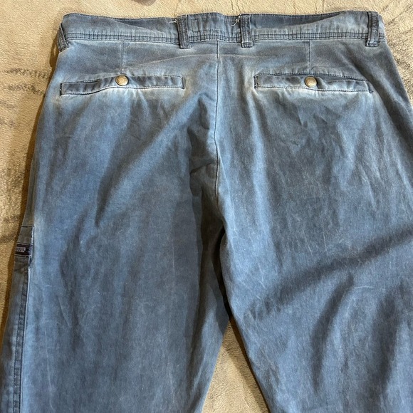 Akademiks Stretch Slim Fit Cargo Joggers Mens Pants Size 34x32 Blue Y2K HipHop - Picture 6 of 13